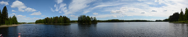 Finland, Panorama of the Lake of Kolima and the Eussaaret Islands