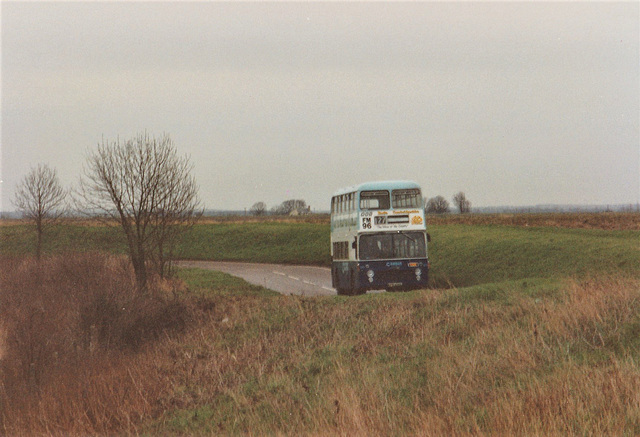 Cambus Limited 617 (KPW 406L) near Pickwillow – 29 Dec 1990 (134-33)