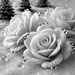 frozen roses