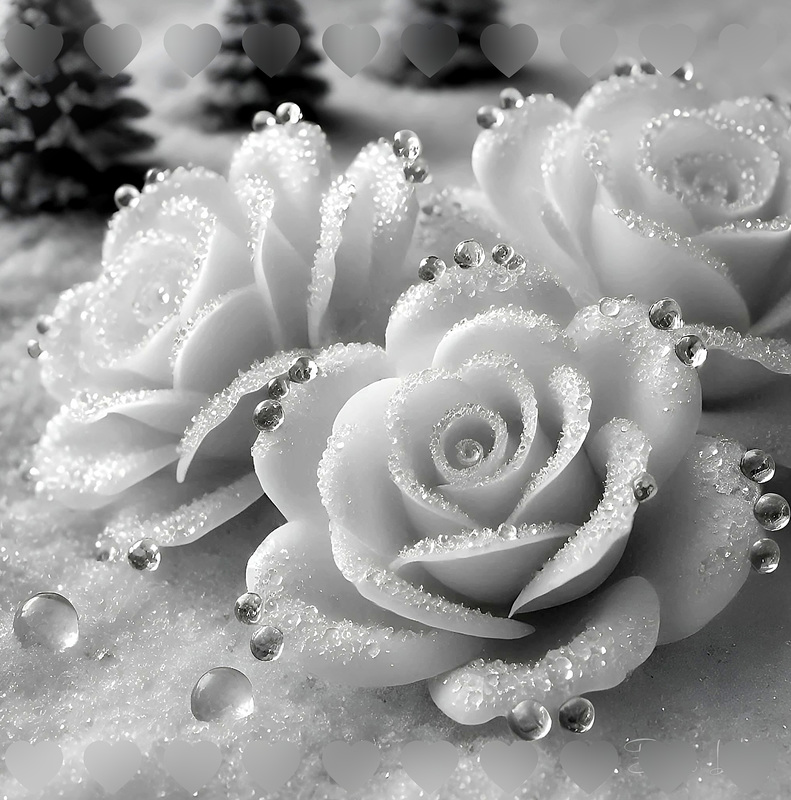 frozen roses