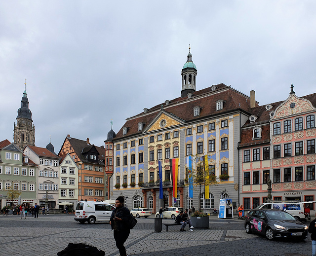 Der Coburger Marktplatz Südseite