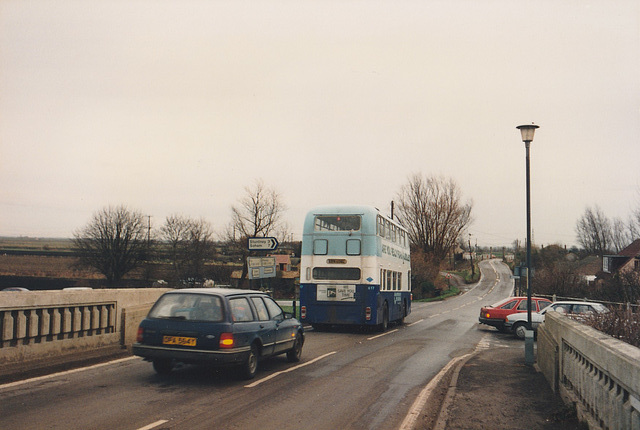 Cambus Limited 617 (KPW 406L) at Queen Adelaide near Ely – 29 Dec 1990 (134-32)