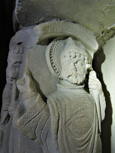 bobbing church, kent, late c12 carving of st martial ordaining a deacon (4)