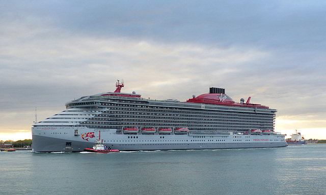 Scarlet Lady leaving Portsmouth - 22 June 2021