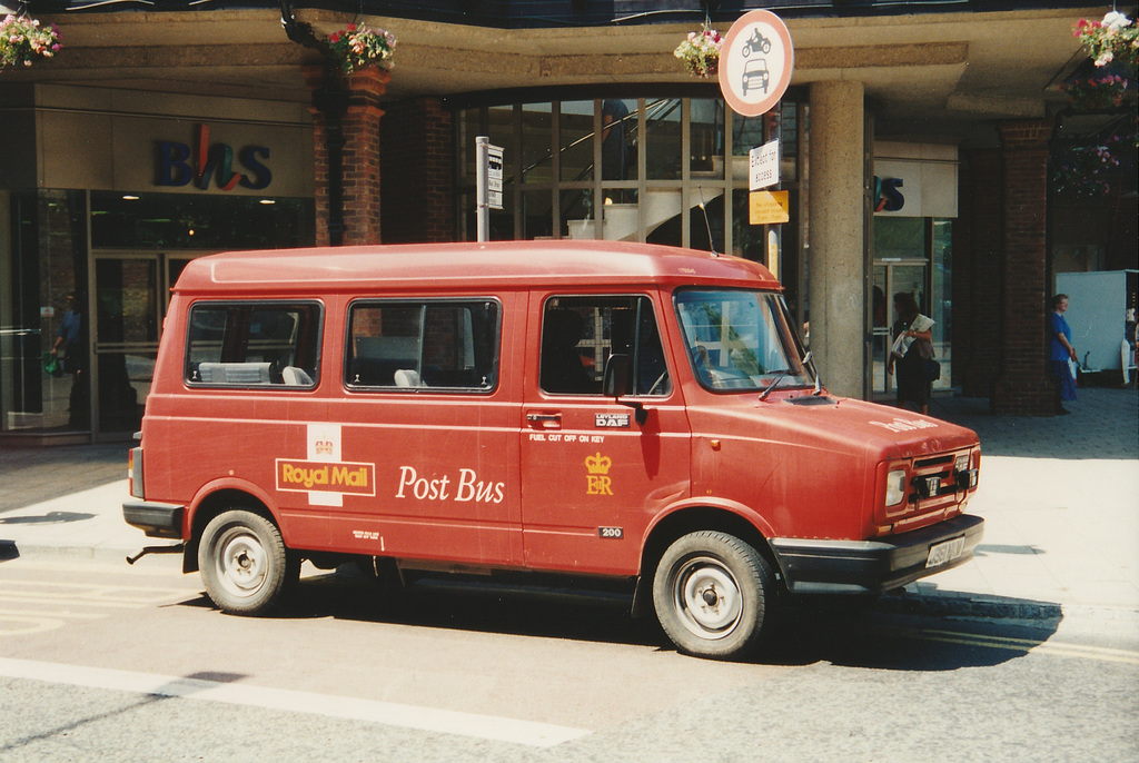 Royal Mail Post Bus J361 NKM in Canterbury - 30 Jun 1995