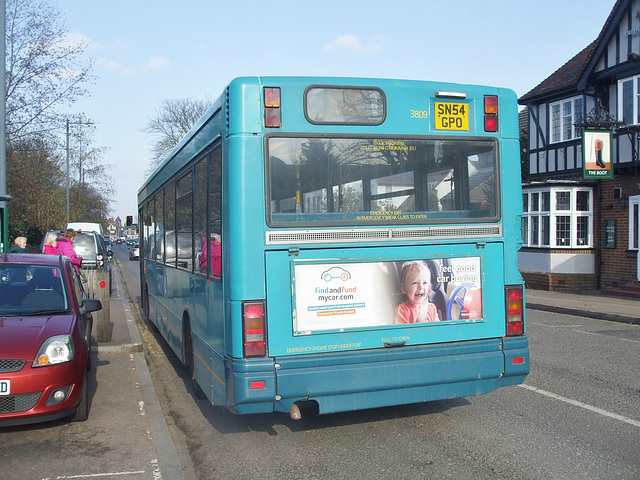 DSCF0772 Arriva 3809 (SN54 GPO) in Baldock - 23 Feb 2018