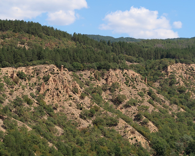 Several pyramids across the valley