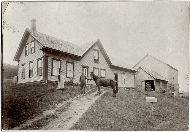 Grandma Porter in Front of Her House