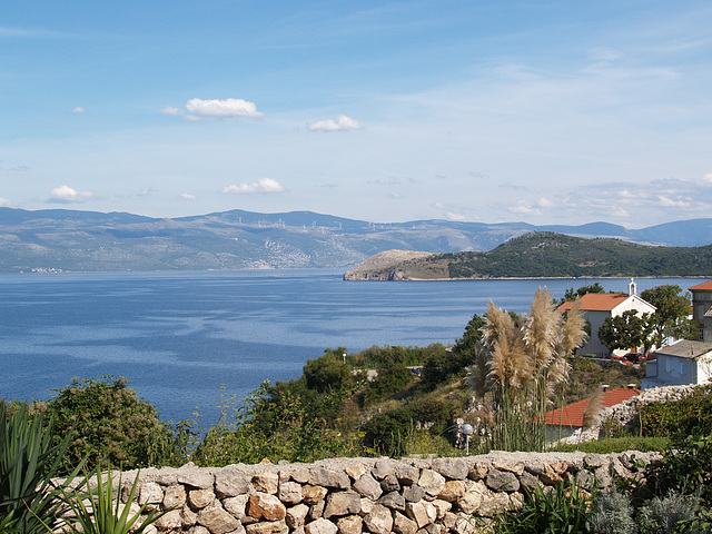 Krk, Vrbnik, View to North