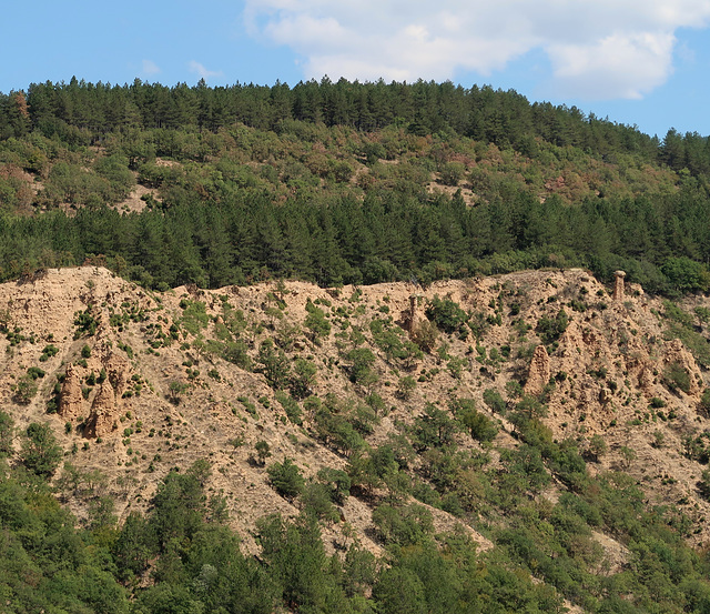 Several pyramids across the valley