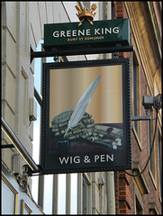 Wig & Pen pub sign