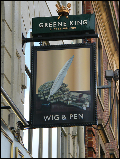 Wig & Pen pub sign