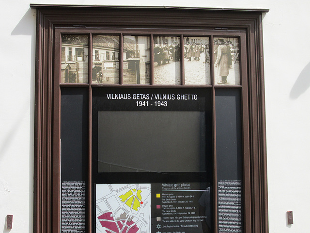 Information panel about the Jewish Guetto.