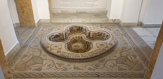 Mosaic Lined Baptismal