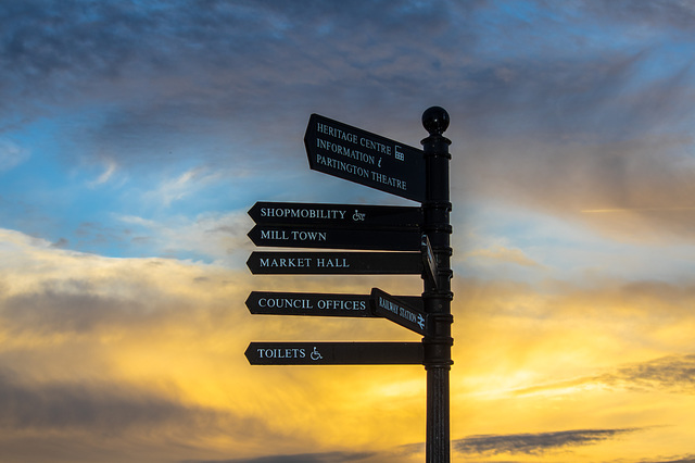 A Signposted sunset