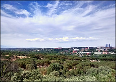 Casa de Campo and North-western Madrid from the teleferico.