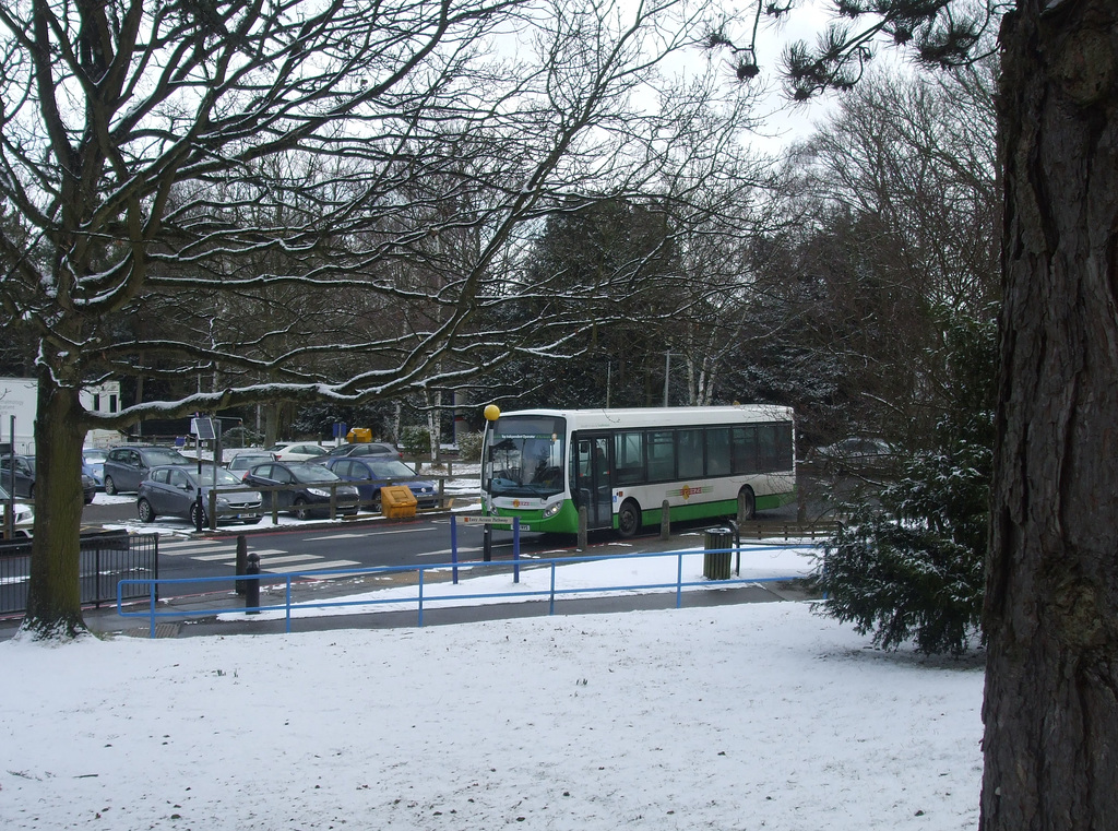 DSCF0877 Stephensons of Essex 433 (EU10 NVS) at West Suffolk Hospital - 27 Feb 2018