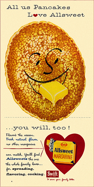 Allsweet Margarine Ad, 1956