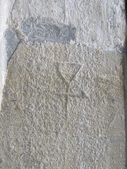 iwade church, kent , graffiti in porch