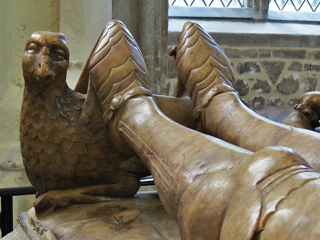 st helen bishopsgate, london,detail of tomb of merchant sir john crosby +1476, who made it when his first wife died ten years earlier