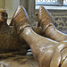 st helen bishopsgate, london,detail of tomb of merchant sir john crosby +1476, who made it when his first wife died ten years earlier