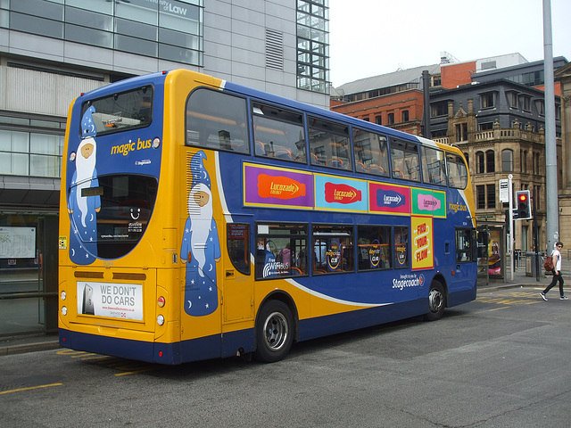 DSCF0652 Stagecoach in Manchester (Magic Bus) MX08 GMF in Manchester - 5 Jul 2015