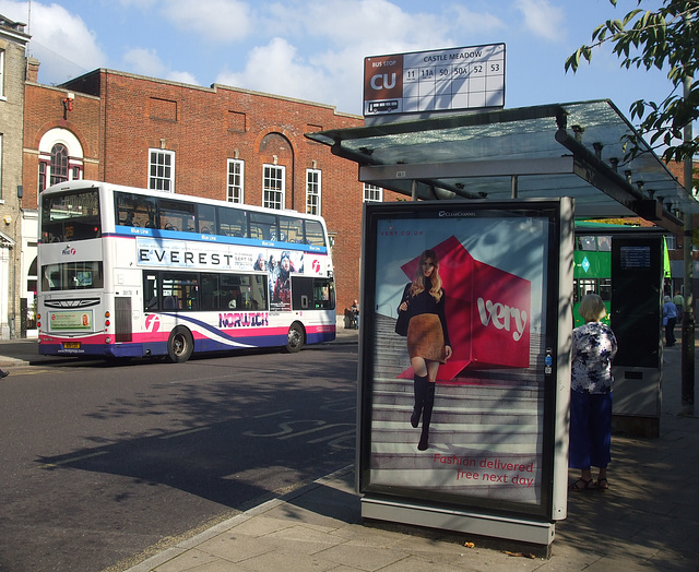 DSCF1569 First Eastern Counties BD11 CDX in Norwich - 11 Sep 2015