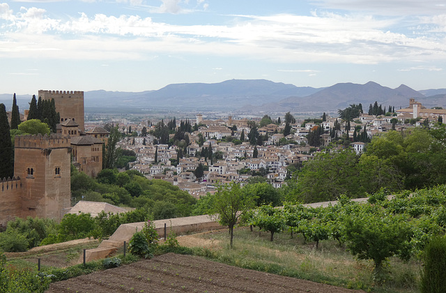 Granada- Alhambra- View to Albaicin