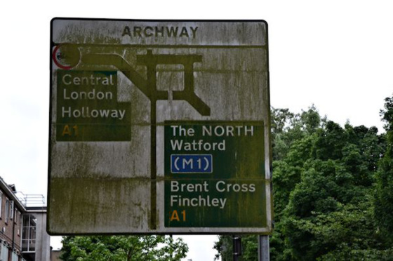 Archway gyratory (through routes)