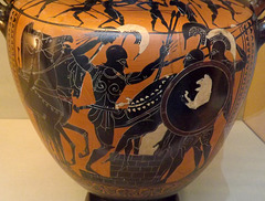 Detail of a Black Figure Hydria Attributed to the Leagros Group in the British Museum, April 2013