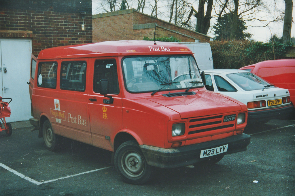 Royal Mail Post Bus M23 LYV at Buntingford - Mar 1999