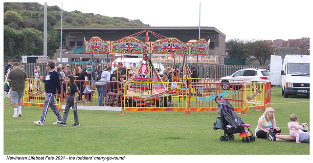 Toddlers' merry-go-round RNLI fete Newhaven 11 9 2021