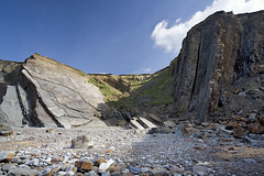 Maer Cliff syncline 1