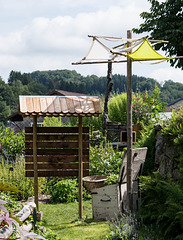 les jardins en terrasse du Chalot à Plombières (Vosges)