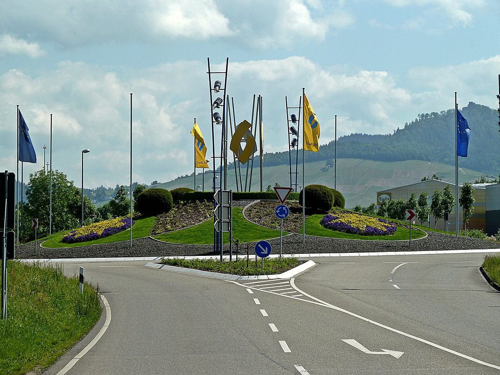 Verkehrskreisel in Bühl