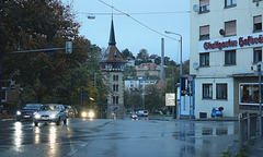 Stuttgart [traffic light - red - view to] - Erwin-Schöttle-Platz