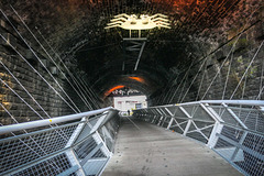 Spider path... With railway above.. and a river below.