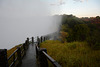 Zambia, "Knife Edge" Bridge and Water Dust of the Victoria Falls