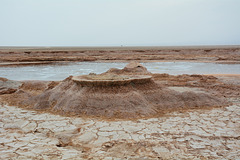 Ethiopia, Danakil Depression, Crystal Salt Flower in the Center of the Gaet'ale Pond