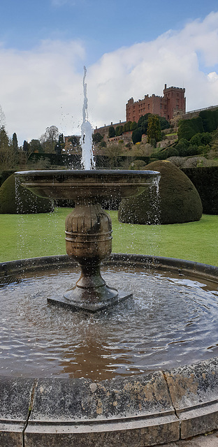 Powys Castle fountain