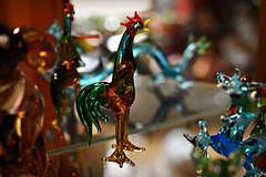 glass rooster