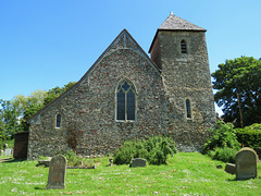 lower halstow church, kent, c11 nave with c13 aisle and tower (1)