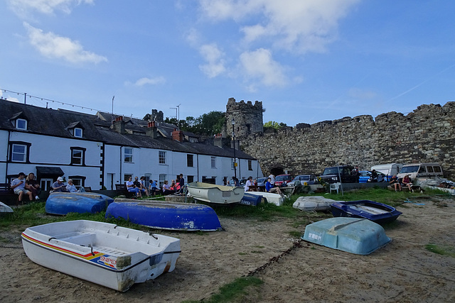 Boats Moored In Front Of The Walls