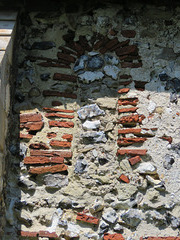 lower halstow church, kent, c11 window using roman brick