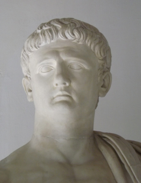 Detail of the Sculpture of Claudius from Herculaneum in the Naples Archaeological Museum, July 2012