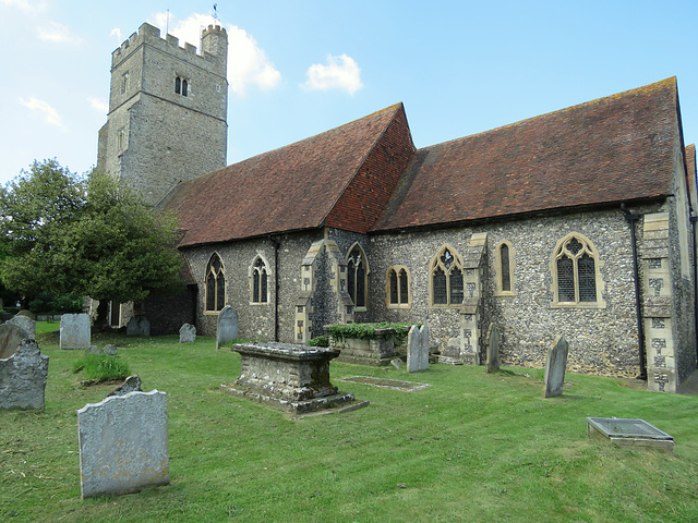 rainham church, kent, c16 tower, church remodelled in c14