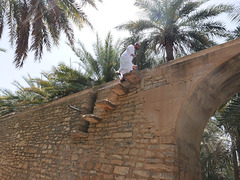 Inspecting the aqueduct.