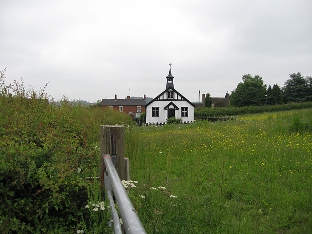 "St. Augustine's is a lovely little black & white, 'tin tabernacle' style building."