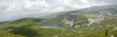 Bulgaria, Panorama of Rila Mountains with the Lower Rila Lake in the Foreground and Mountain of Musala (2925m) in the Background