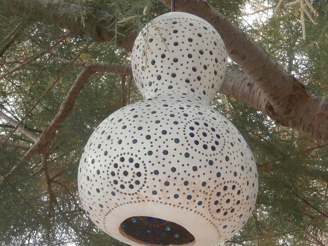 White gourd very elaborate to be used as lighting